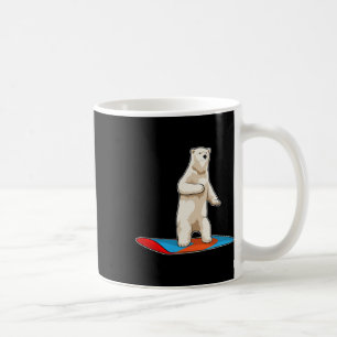 Caneca De Café Polar Bear Snowboarder Snowboard Esportes de inver