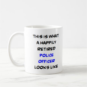 Caneca De Café police officer retired