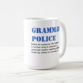 Caneca De Café Polícia da gramática