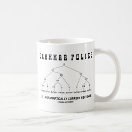 Caneca De Café Polícia da gramática (o búfalo 8 vezes corrige a