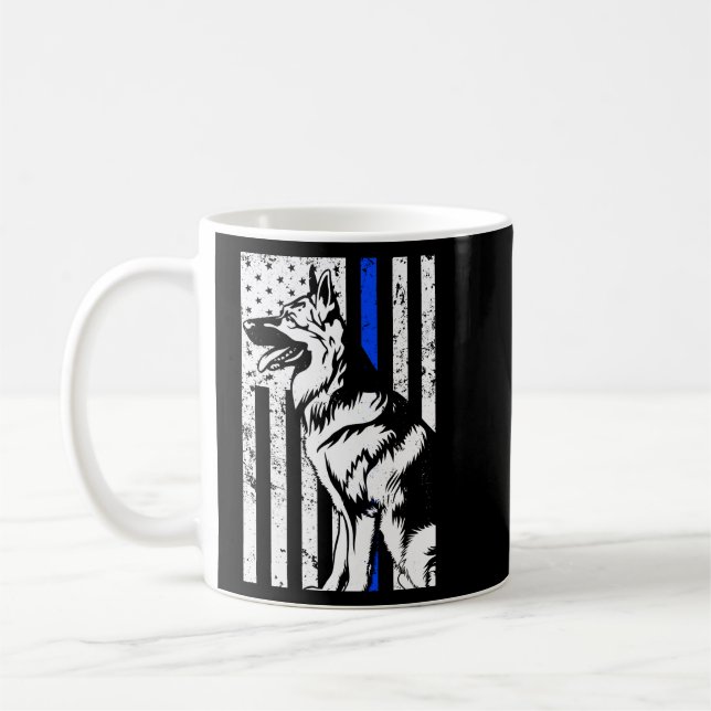 Caneca De Café Polícia de Mens Cachorro K9 T-shirt (Esquerda)