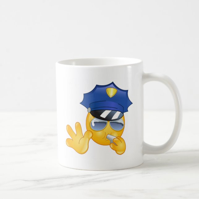 Caneca De Café polícia emoji (Direita)