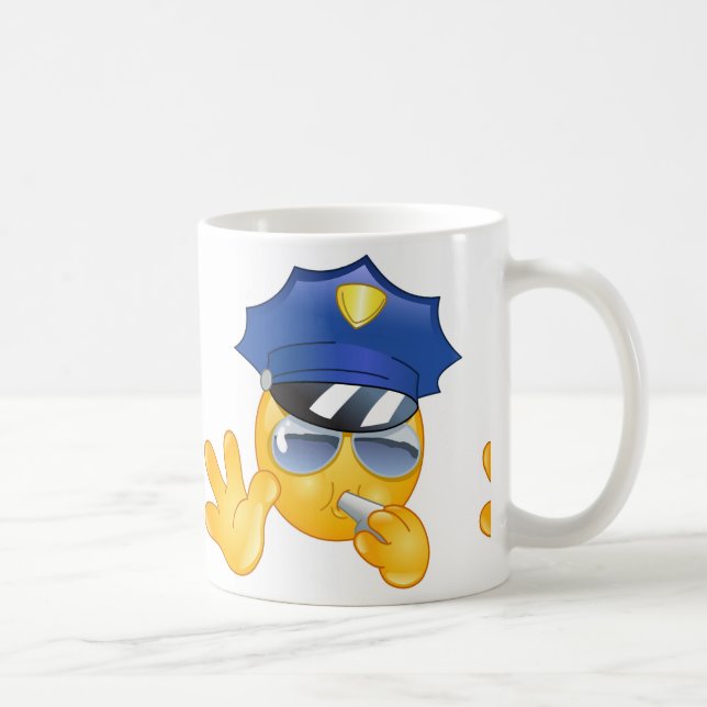Caneca De Café polícia emoji (Direita)