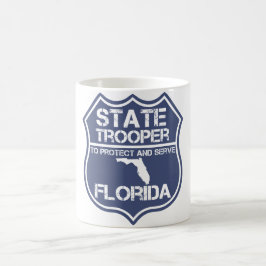 Caneca De Café Polícia estadual de Florida a proteger e servir
