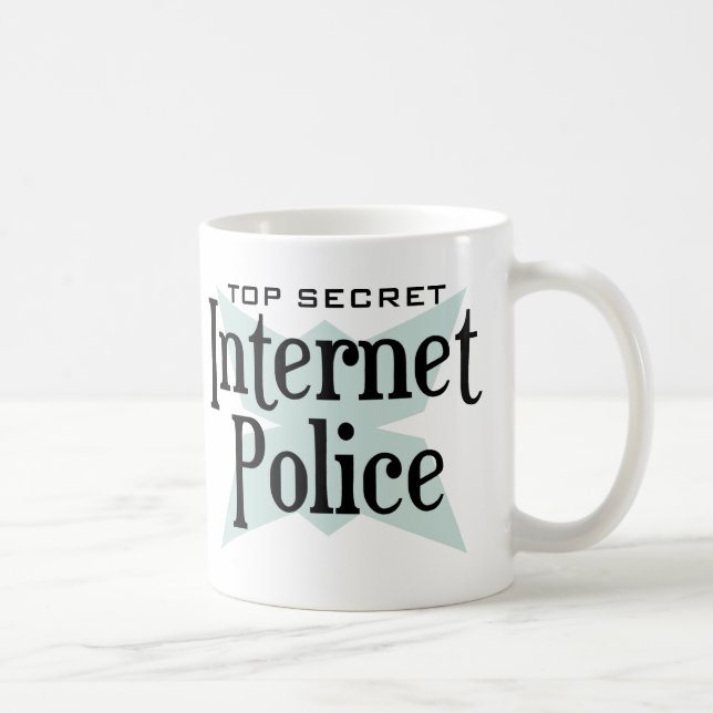 Caneca De Café Polícia extremamente secreto de Intenet (Direita)