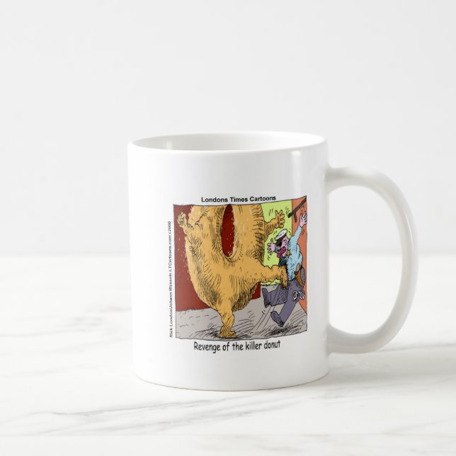 Caneca De Café Polícia Vs Donut Cartoon Engraçado (Direita)