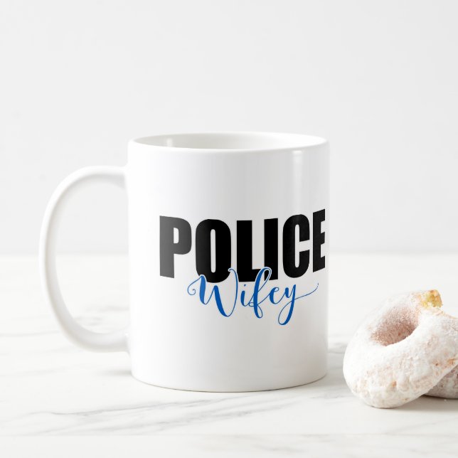 Caneca De Café Polícia Wifey (Com Donut)