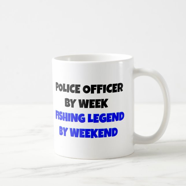 Caneca De Café Policial de Legenda de Pesca (Direita)