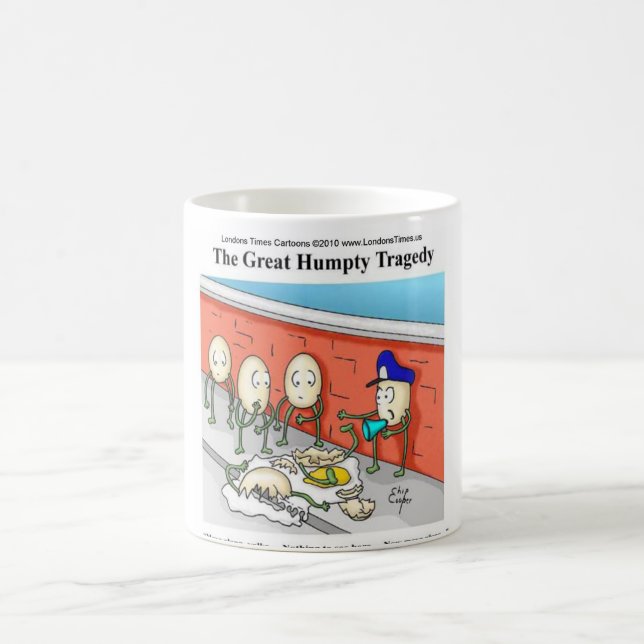 Caneca De Café Policial Humpty Dumpty Investigando Presentes Engr (Centro)