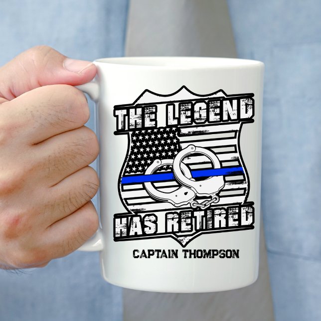 Caneca De Café Policial Personalizado Aposentado Coffee Mug (Criador carregado)