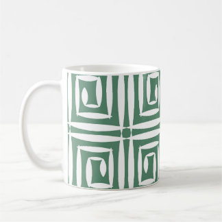 Caneca De Café Polígonos Geométricos Padrão de Vintage Sem Costur