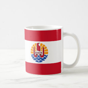 Caneca De Café Polinésia Francesa Bandeira Cerâmica Café Mug