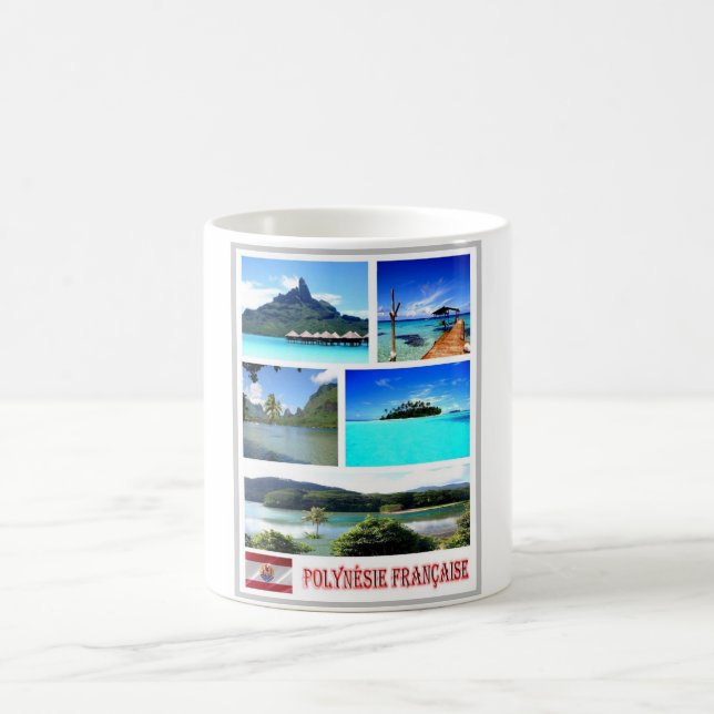Caneca De Café Polinésia Francesa - Mosaico - (Centro)