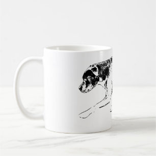 Caneca De Café Polite Paw Pitbull Mix — Silhouette de Tinta
