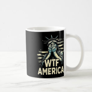Caneca De Café Política anti-trump e democracia wtf América 