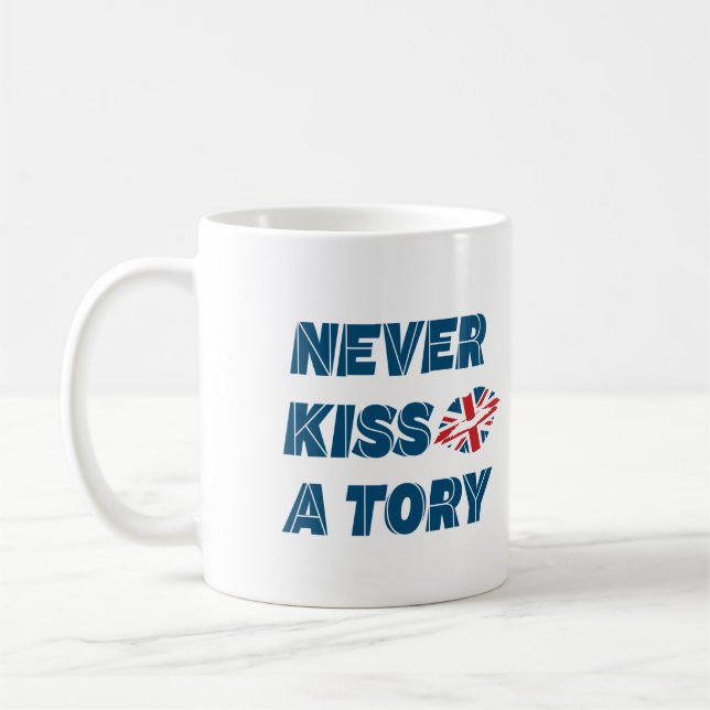 Caneca De Café Política Britânica - Nunca Beije uma História (Esquerda)