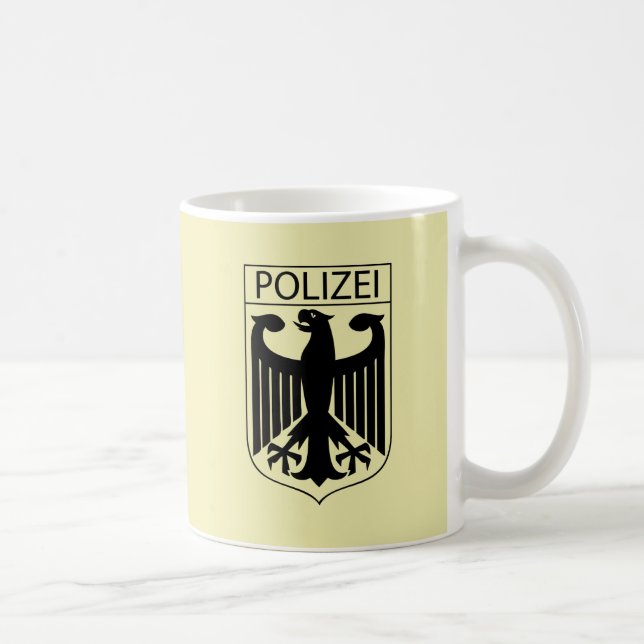 Caneca De Café POLIZEI - Presentes de Símbolo Policial Alemão (Direita)