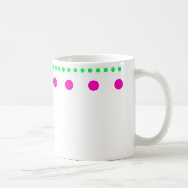 Caneca De Café polka dots ponteais dar pontos (Direita)