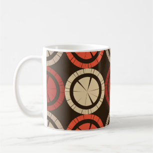 Caneca De Café Polka dots seamless pattern. Mosaic of ethnic figu