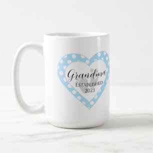 Caneca De Café Polkadot branco do Chá de fraldas personalizável e