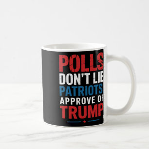 Caneca De Café Polling Don't Lie Patriots Aproveite de Trump Engr