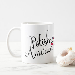 Caneca De Café Polonês Americano Entwined Hearts Mug