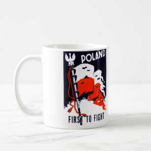 Caneca De Café Polônia de WWII, para lutar primeiramente o poste