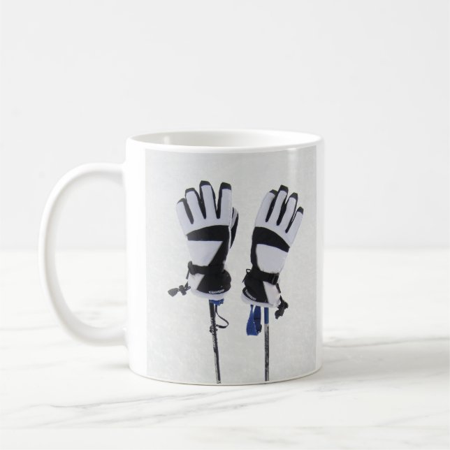 Caneca De Café Polos de esqui e luvas (Esquerda)