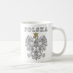 Caneca De Café Polska Com Águia Polonesa