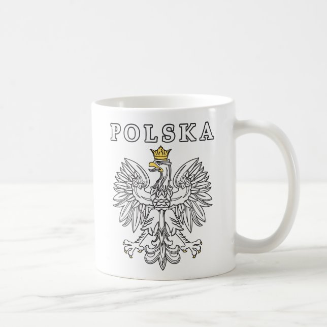 Caneca De Café Polska Com Águia Polonesa (Direita)