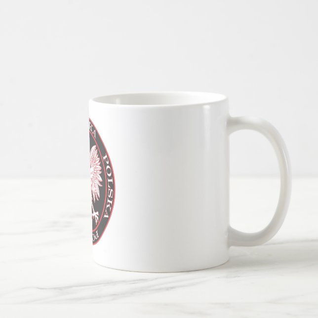 Caneca De Café Polska vermelho redondo Eagle (Direita)