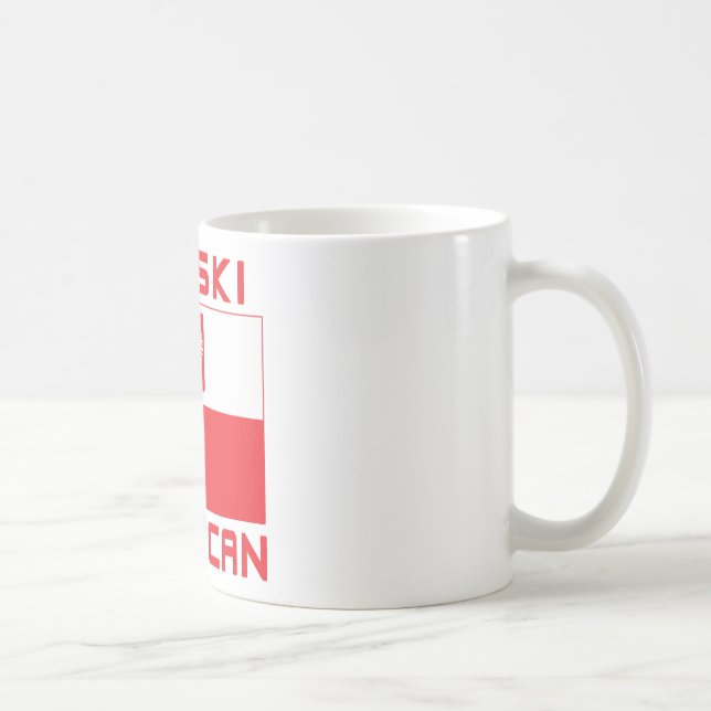 Caneca De Café Polski American Flag (Direita)