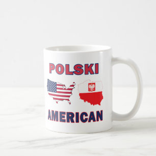 Caneca De Café Polski American Map