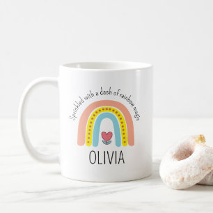 Caneca De Café Polvilhado Com Uma Pitada De Magia De Arco-Íris