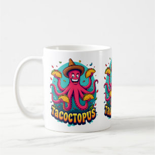 Caneca De Café Polvo de Taco Engraçado Cartoon Pun de Comida
