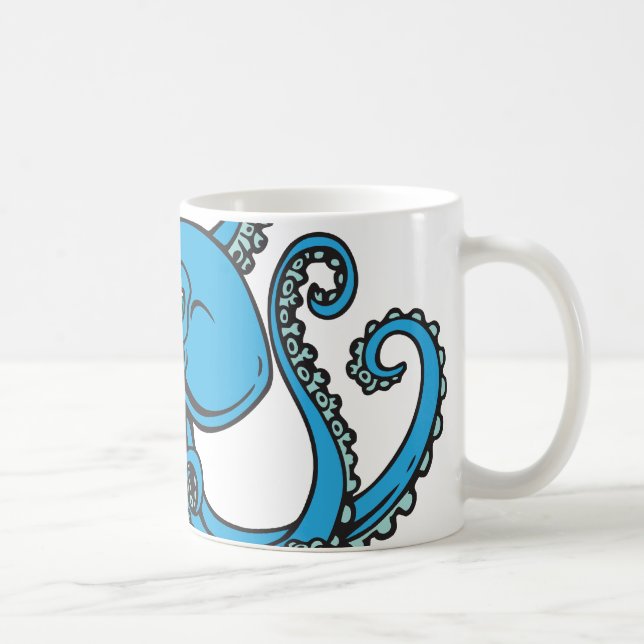 Caneca De Café Polvo do azul de oceano (Direita)