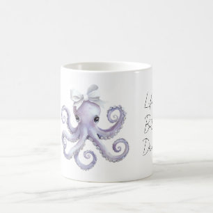 Caneca De Café Polvo Roxo com Laço Branco
