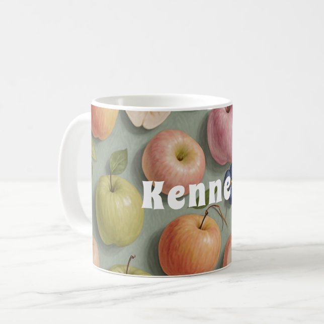 Caneca De Café Pomar Whimsy: Fruta de Pastel (Frente Esquerda)