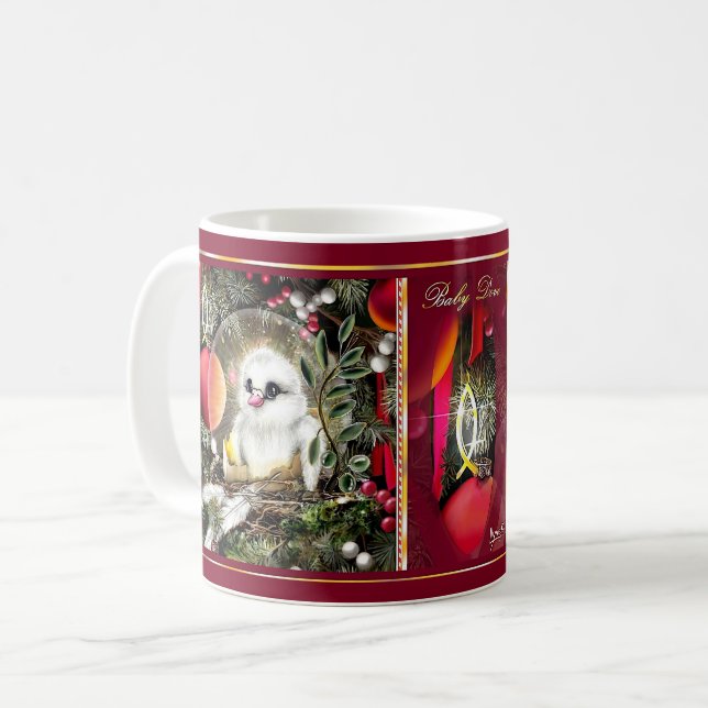 Caneca De Café Pomba Bebê (Frente Esquerda)