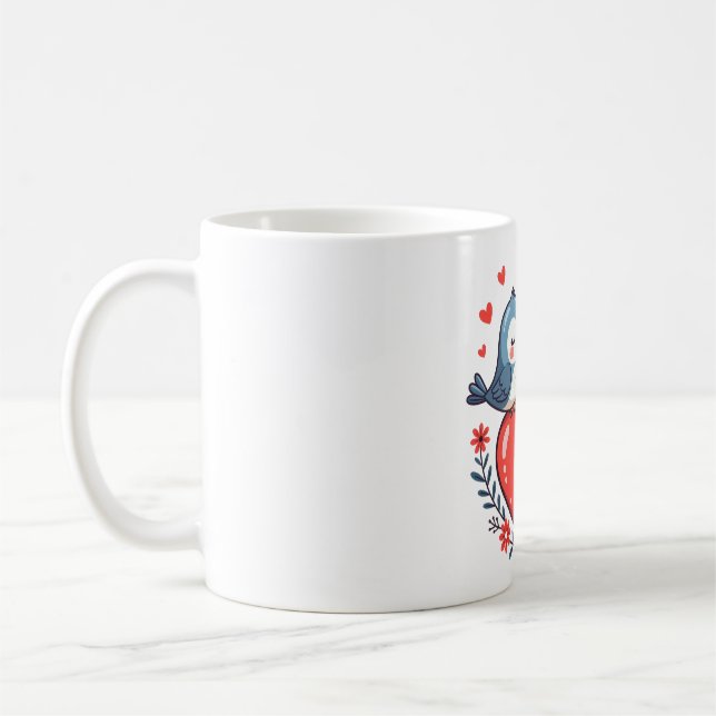 Caneca De Café Pombinhos de Amor (Esquerda)