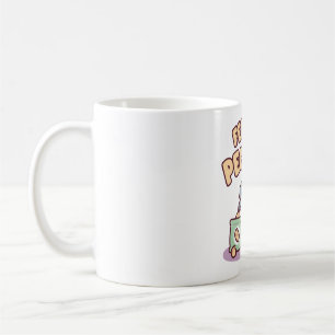 Caneca De Café Pombo Fofo e Batata Frita Sentindo Fome