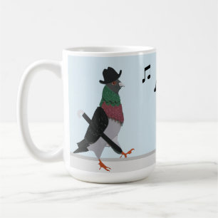 Caneca De Café Pombo pela Cidade Engraçado