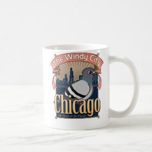 Caneca De Café Pombo retro de Chicago