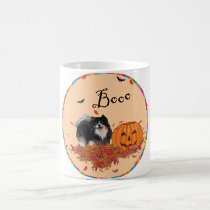 Caneca De Café Pomerânia Preto Halloween