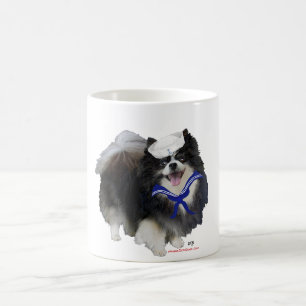 Caneca De Café Pomerânia Preto Marinheiro
