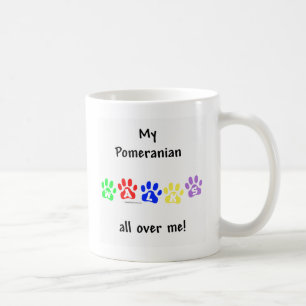 Caneca De Café Pomeranian anda por todo o lado em mim