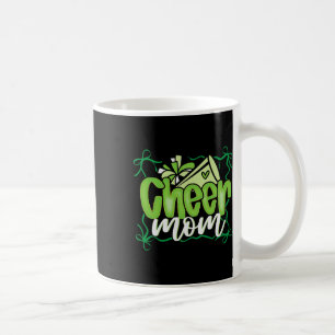 Caneca De Café Pompons de Arco Coquete Verde Mãe Cheer Mama Cheer
