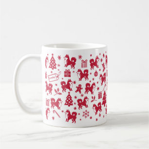 Caneca De Café Pomsky Christmas Design