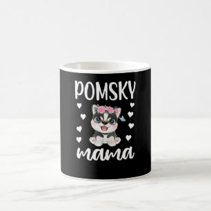 Caneca De Café Pomsky Mama Dog Amante Pomsky Proprietário Pomsky