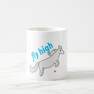 Caneca De Café Pônei cinzento mordido do pônei da mosca pulga